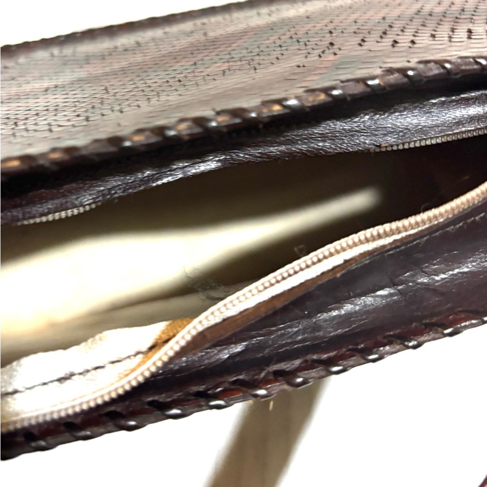 Vintage Brown Snake-skin leather with Shoulder Strap - Picture 5 of 6